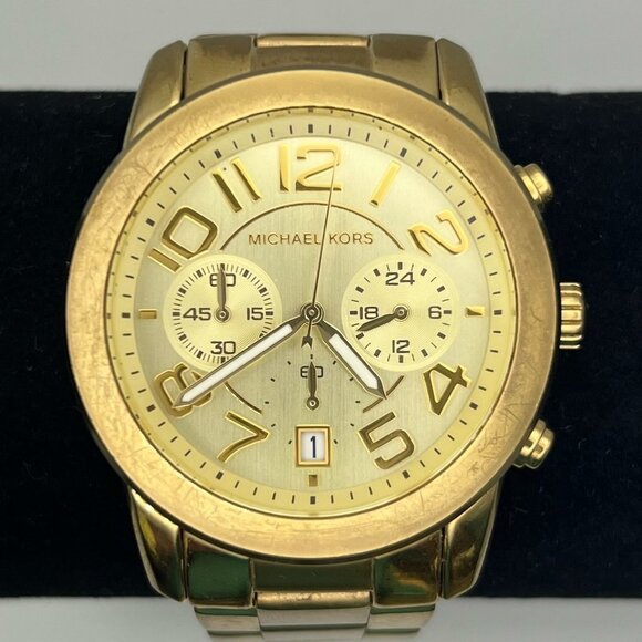 Michael Kors Unisex  Chronograph Mercer Gold MK5726 Watch Extra Links &  Working - Picture 6 of 7